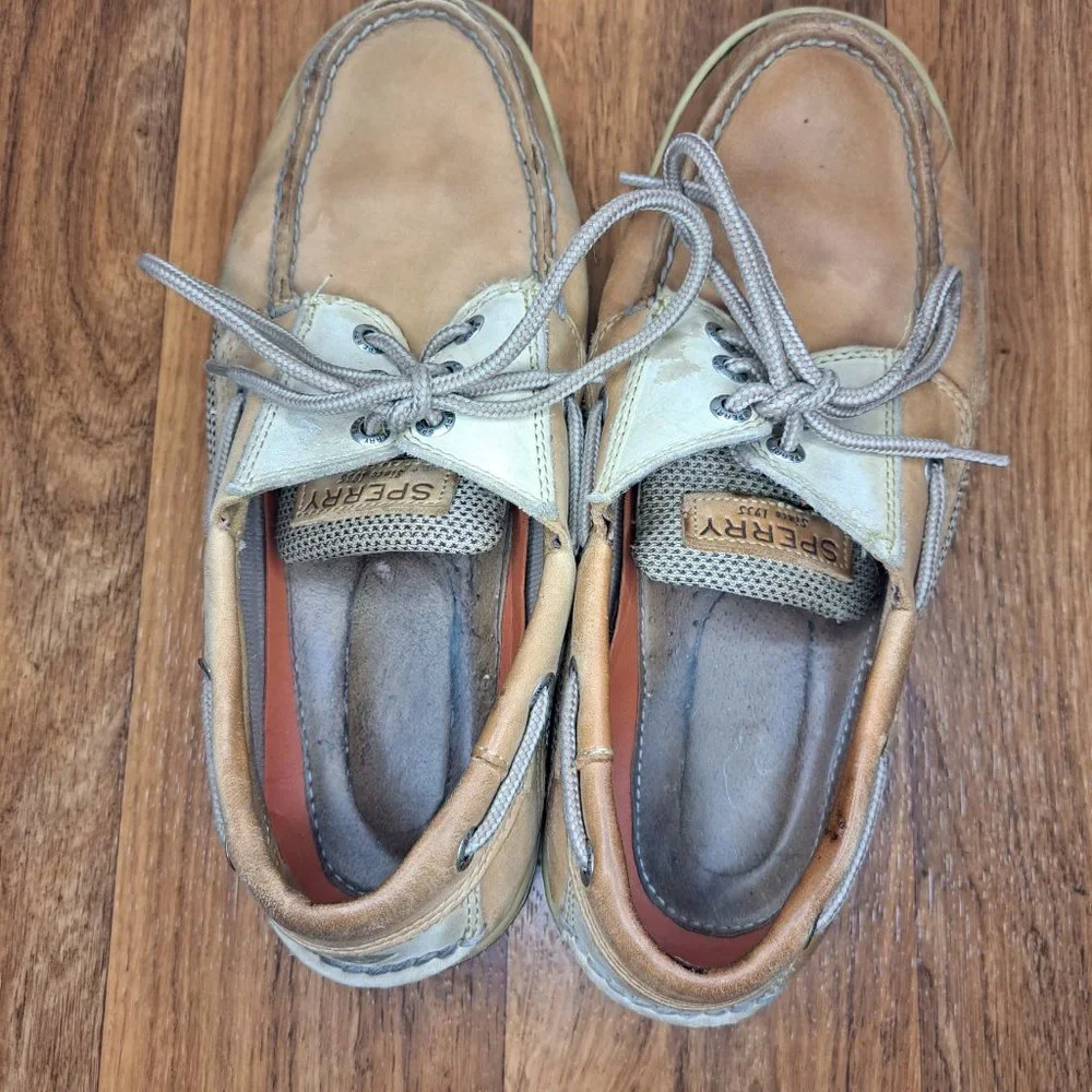 Sperry Top Siders Boat Shoes Tan Size 8